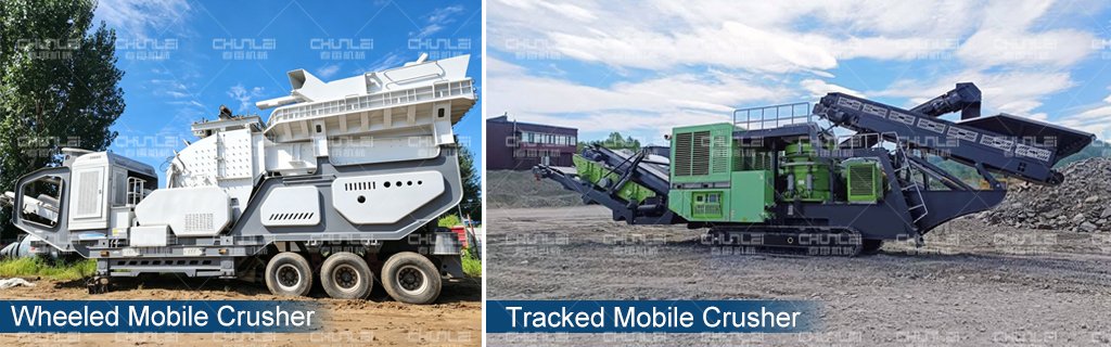 Tracked-and-wheeled-mobile-crushers-working-under-different-site-conditions